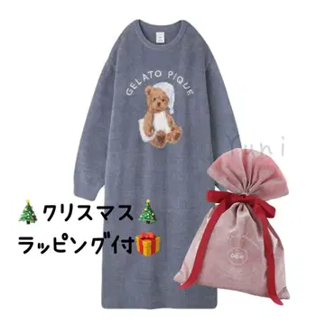 정품 GOOD NIGHT BEAR 자카드 원피스 네이비