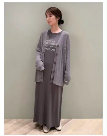 온도 조절 스무디 리브 가디건 gelate pique