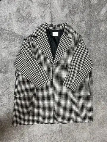 MURUA 하운드투스 체크 패턴 코트