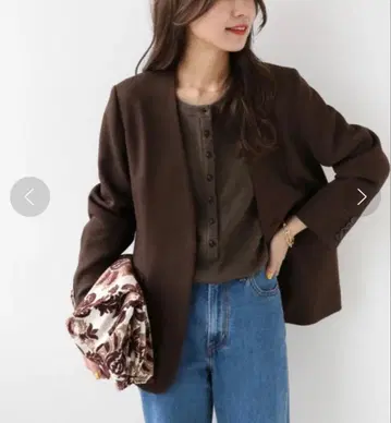 저널 스탠다드 리룸 노카라 자켓