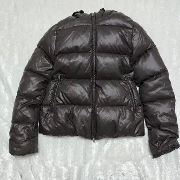 스테디셀러 상품 듀베티카 후드 부착 다크 브라운 다운 자켓