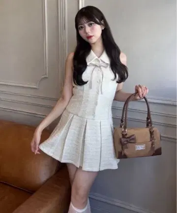 YUI 기획 슬리브리스 셔츠 미니 원피스