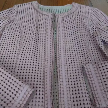 긴자 매기 가죽 자켓 핑크 자켓 볼레로