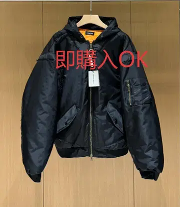 GRAILZ LEARL 후드 부착 블랙 MA-1 자켓 M