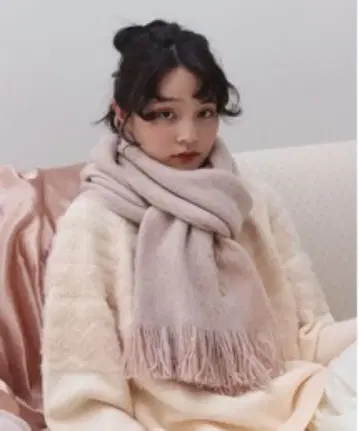 muguet 머플러 핑크 참 포함