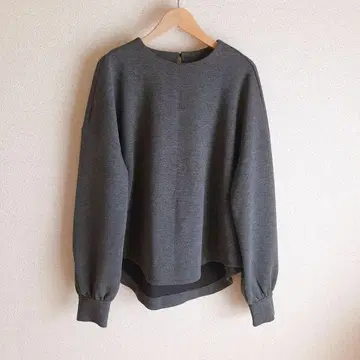 RIM.ARK 소프트 터치 종이상자 맨투맨 풀오버 그레이 상의