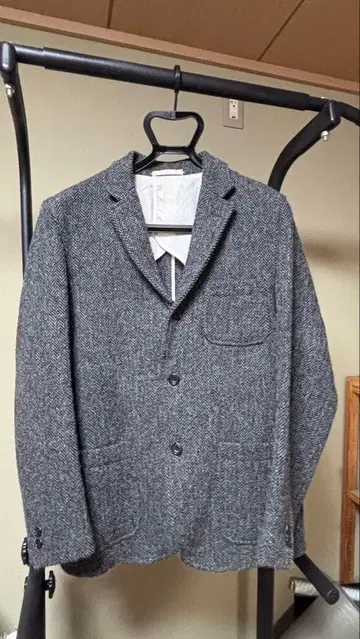 해리스 트위드 울 자켓 빔즈플러스 L사이즈