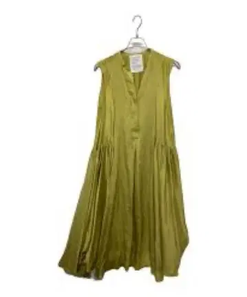 chaos 인기 워셔블 샌딩 실크 원피스 머스타드