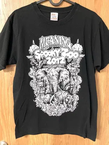 MEANIMG SPOOKY ZOO 2012 티셔츠 M 블랙
