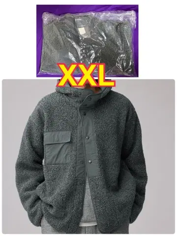 지유 ENGINEERED GARMENTS 보아 플리스 스냅 후드티