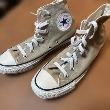 CONVERSE ALL STAR 베이지 하이컷 스니커즈 23.5cm