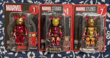 해피 복권 [ 아이언맨 3종 세트 ] 베어브릭 미개봉품