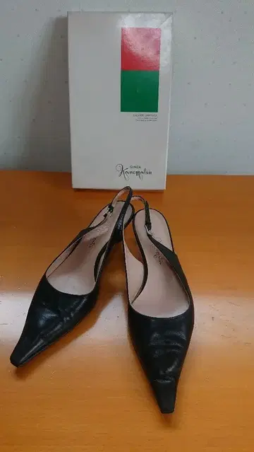 [ 긴자 카네마츠 ] 백 스트랩 펌프스 블랙 LS / D 23.5cm