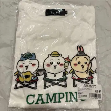 L 사이즈 치이카와 캠핑에 GO! 빅 실루엣 T셔츠