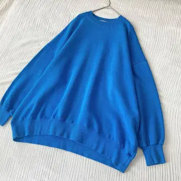 FRAMeWORK 프레임워크 컬러 맨투맨 블루 루즈핏