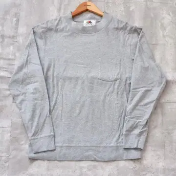 80s 90s 00s 후르츠 모크넥 그레이 긴팔 티셔츠