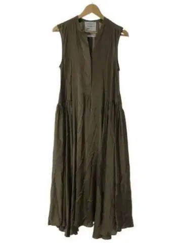 chaos 인기 워셔블 샌딩 실크 원피스 카키