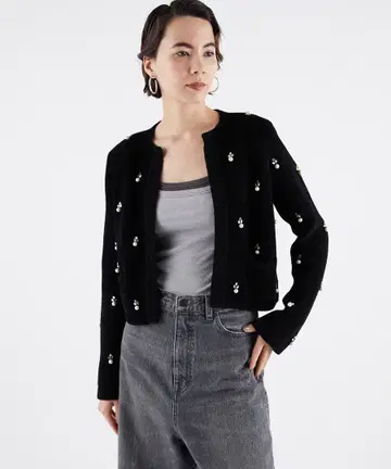 윔 가젯 gemini 비쥬 니트 자켓