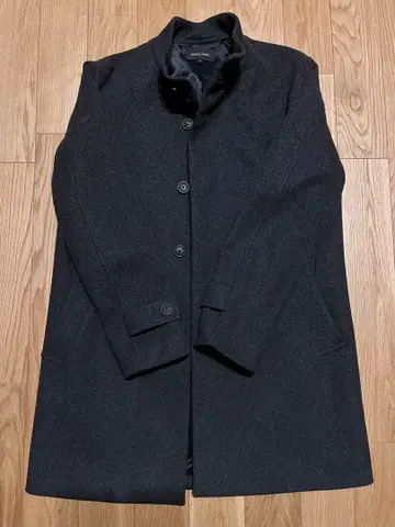 GLOBAL WORK 스탠드 카라 코트 차콜 그레이