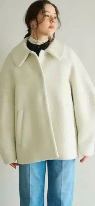 뉴앙스 푸들 코쿤 코트 사사카와 유리 씨 콜라보 해시뉴앙스