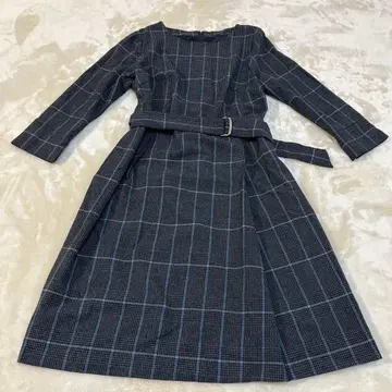 리플렉트 체크 무늬 벨트 원피스 13 빅 사이즈