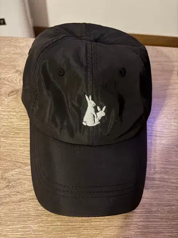 블랙 토끼 자수 캡 #FATWO