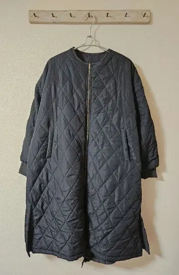 LUPILIEN 여성용 리버서블 퀼팅 롱 코트