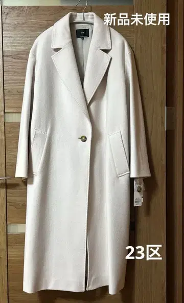 [ 택 포함 미사용 새상품 ] 23구 울 캐시미어 체스터 코트