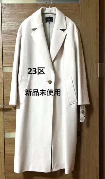 [ 택 포함 미사용 새상품 ] 23구 울 캐시미어 체스터 코트