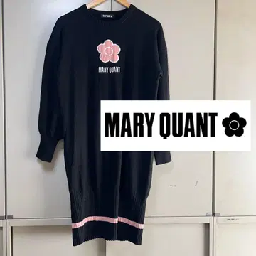 마리콴트 코튼 니트 원피스 핑크 블랙