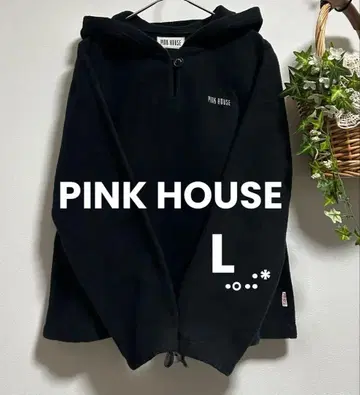 새상품급 PINK HOUSE 따뜻한 후드티 블랙 L 핑크하우스