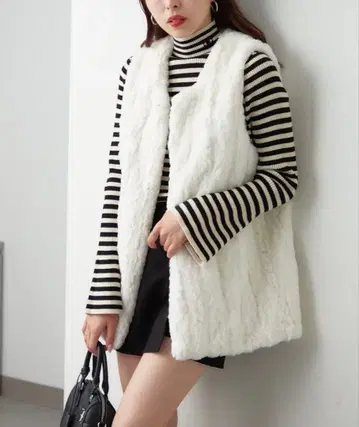 chico 치코 베스트 퍼 베스트 리버서블 퍼 베스트