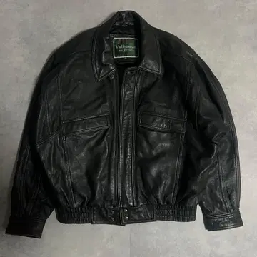 vallemosso A-2 가죽 자켓 빈티지 블랙 밀리터리