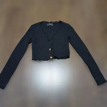 루비 네이비 크롭 가디건