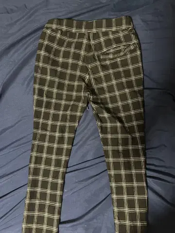 RTEG 체크 무늬 스키니 팬츠