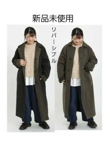 미사용 새상품 SM2 리버서블 롱 코트 모카