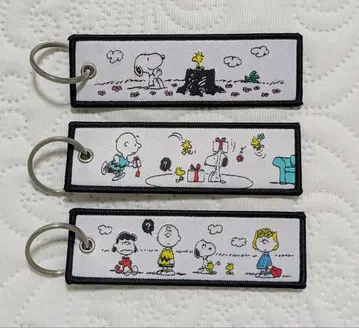 [PEANUTS] 플라이트 택 스누피 키링 3종 세트