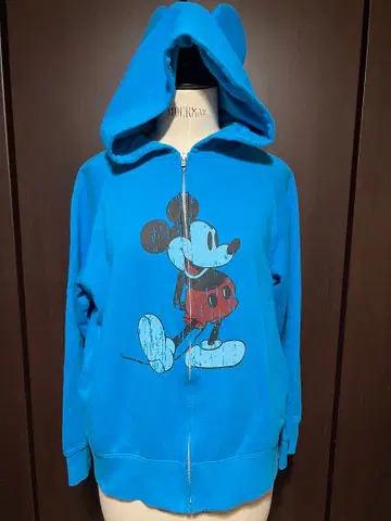 디즈니 리조트 미키 귀 달린 후드티 [ M 사이즈 ]