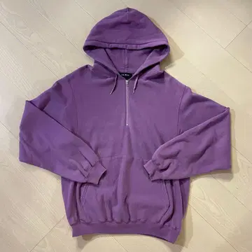 VAINL ARCHIVE 퍼플 하프 지퍼 후드티 S 사이즈