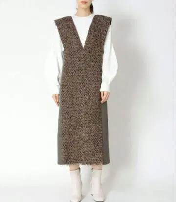 드레스레이브 트위드 오버롤 스커트