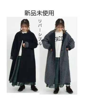 미사용 새상품 SM2 리버서블 롱 코트 네이비