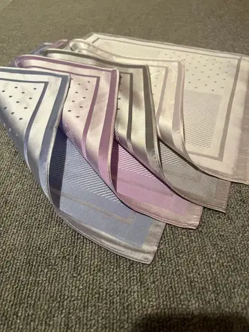 선착순! 4장 실크 100% [새상품] 다케오 키쿠치 포켓 치프 손수건