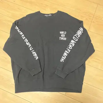 WORLD wide FAMOUS 블랙 맨투맨 XL