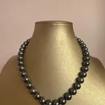 그레이 펄 비즈 목걸이