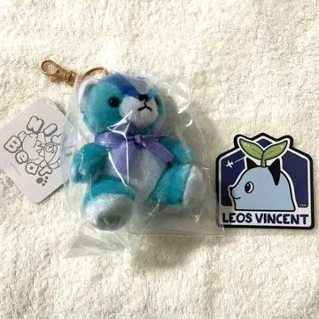 레오스 빈센트 NIJI 베어 봉제 인형 키링 스티커