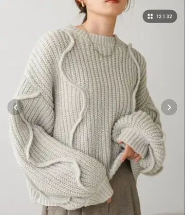 Bab 멜로우라이크 프릴 니트탑 그레이