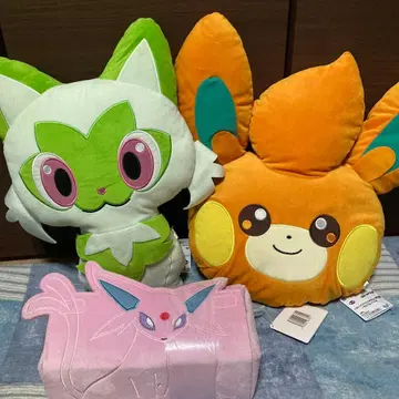 포켓몬 봉제 인형 세트 쿠션과 티슈 커버