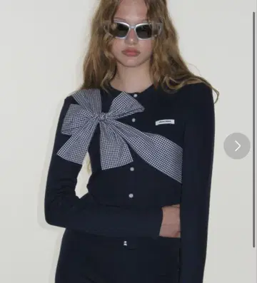 새상품 crank 리본 가디건 크랭크 Ribbon Tide Knit