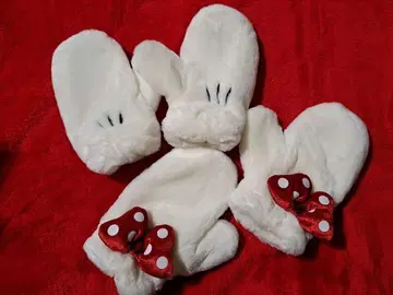 새상품급 TDR 디즈니 Disney 미키 미니 장갑 세트 페어