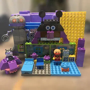 커다란 바이킹 성과 다다단 블록 바케츠